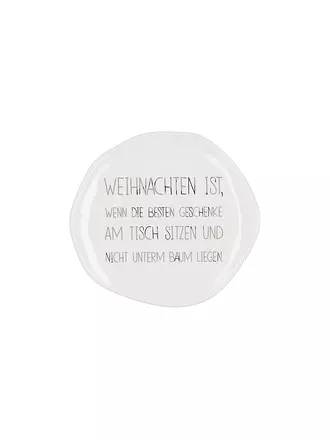RAEDER | Weihnachtsteller 14cm EINMAL WERDEN WIR... | weiss